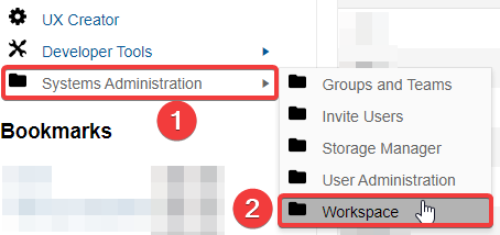 Under Systems Administration, select Workspace