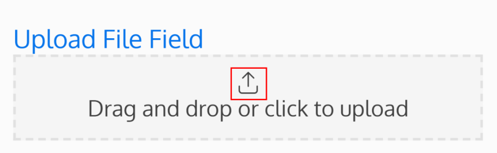 Screenshot of the upload button icon