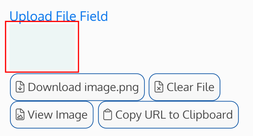 Screenshot of an image thumbnail on an upload file field