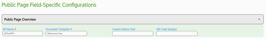 Public Page Field Definition